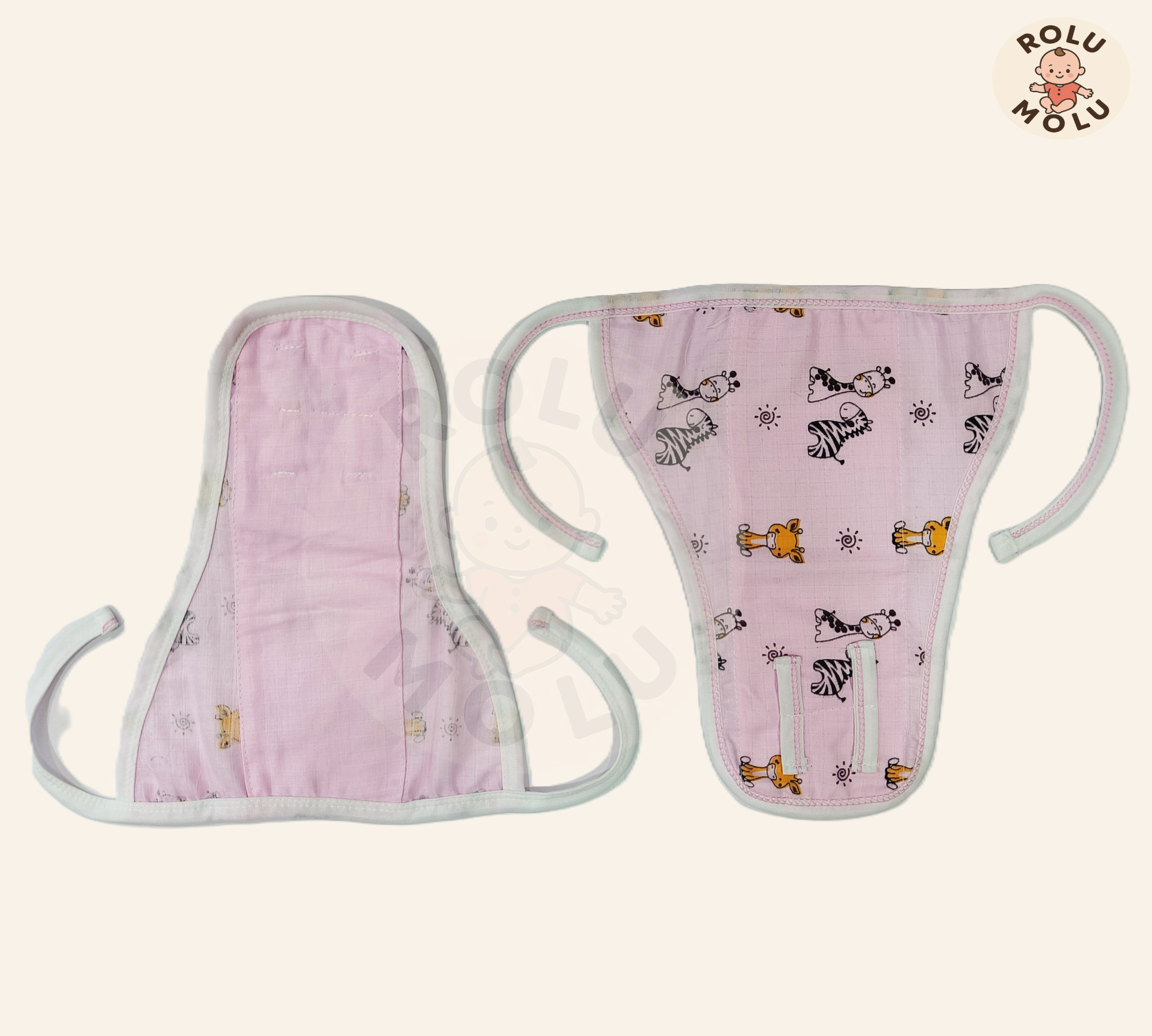 Premium Muslin Double Layered Baby Langot | Pack of 5 - Image 2