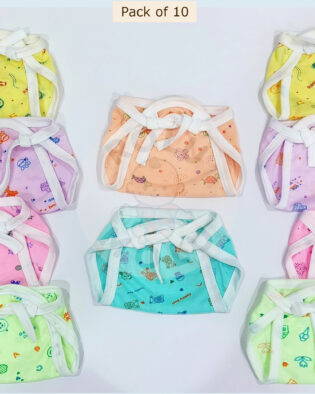 ROLUMOLU New Born Baby Nappies PACK OF 10
