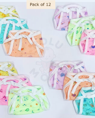 ROLUMOLU New Born Baby Nappies PACK OF 12