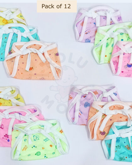 ROLUMOLU New Born Baby Nappies PACK OF 12