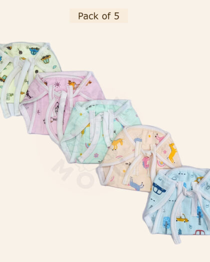 ROLUMOLU New Born Baby Nappies PACK of 5 - 4