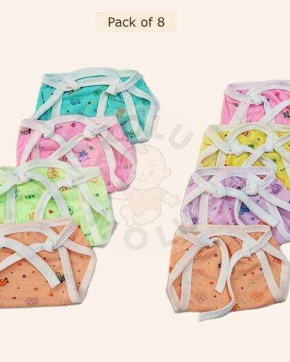 ROLUMOLU New Born Baby Nappies PACK OF 8