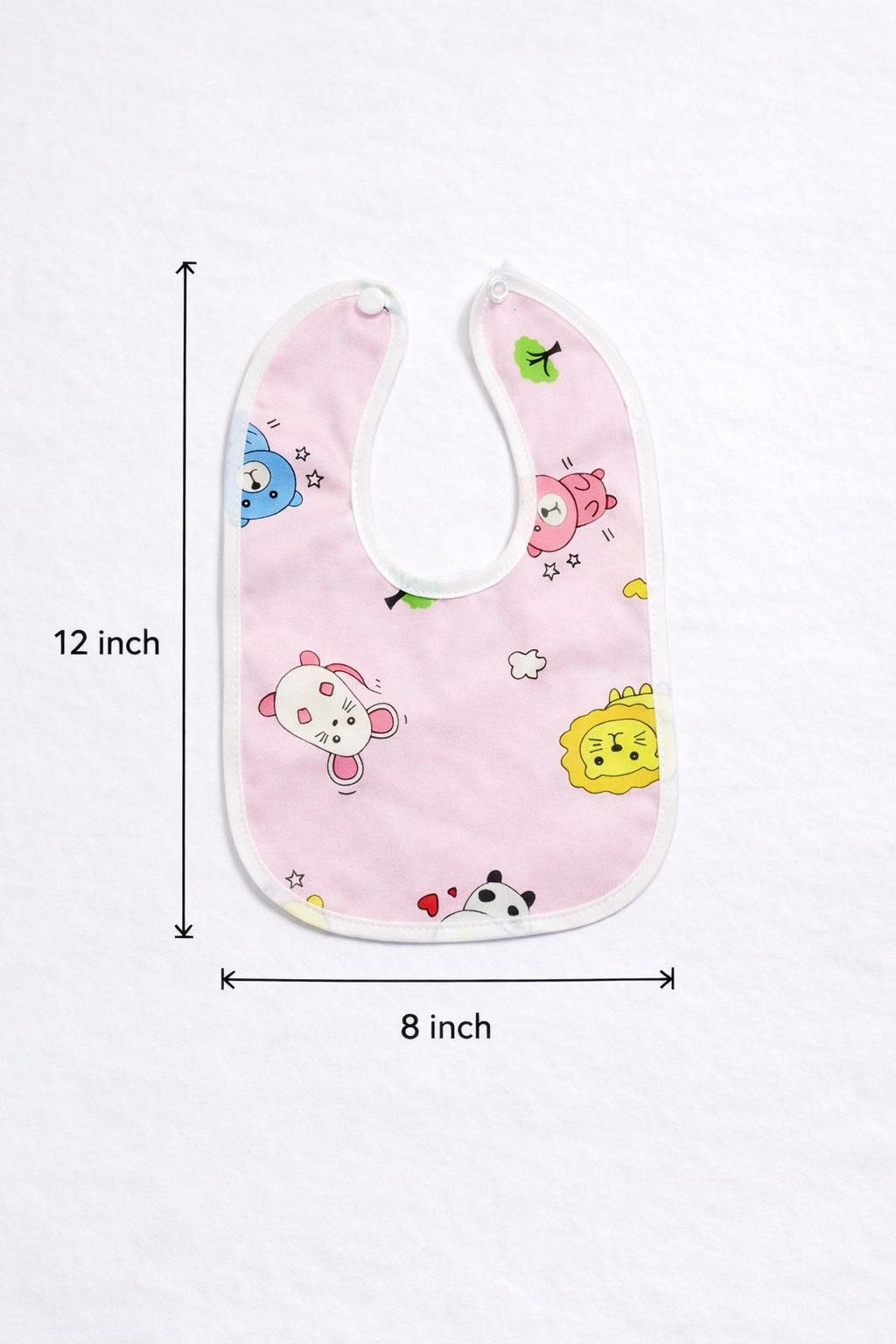 Waterproof Cotton Baby Bibs with Snap Buttons | Pack of 6 - Image 4