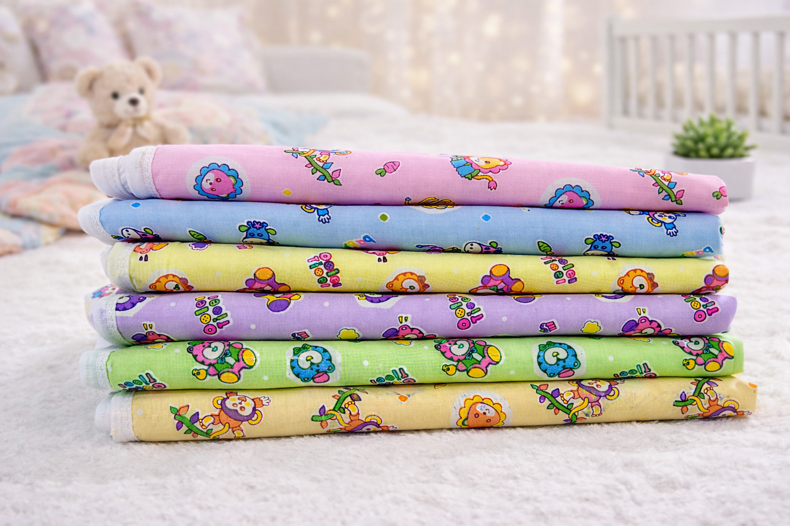 Newborn Baby Waterproof Plastic Sheets | Urine Mat Sheets Changing Station | Pack of 6 | Size 24 X 18.5 inches - Image 5