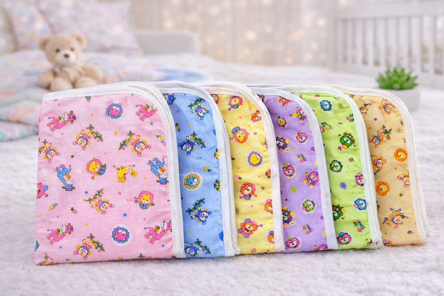 Newborn Baby Waterproof Plastic Sheets | Urine Mat Sheets Changing Station | Pack of 6 | Size 24 X 18.5 inches