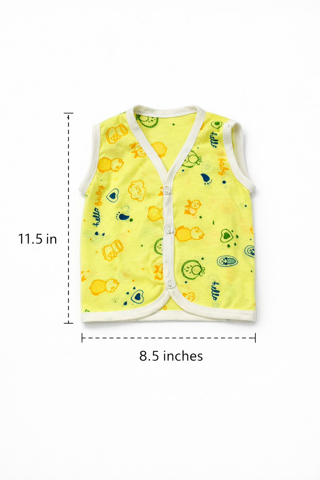 Newborn Baby Hosiery Front Open Jhabla with Nappy Set in Multi - Color | Pack of 6 - Image 3