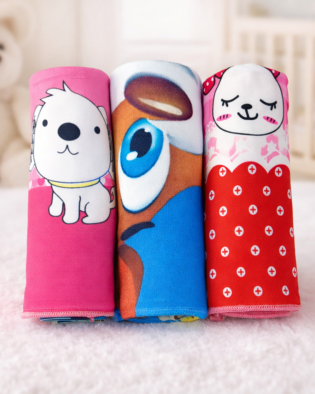 Microfiber Baby Bath Towel Ultra Soft & Quick Dry Kids Towel Super Absorbent, Gentle on Skin, Cartoon Print Ideal for Newborns, Infants & Toddlers 42 x 22 Inches (Multicolor) | Pack of 3