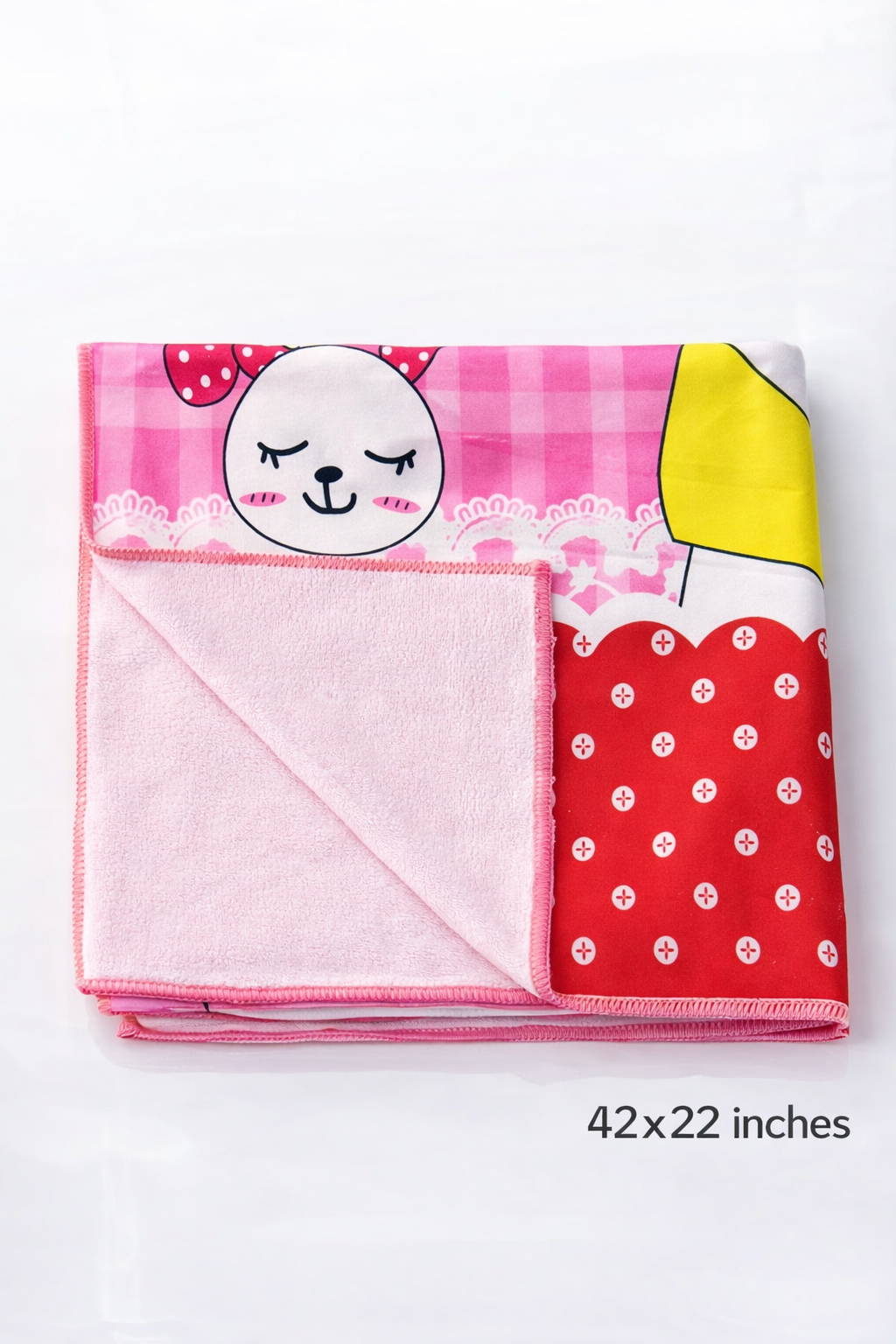 Microfiber Baby Bath Towel Ultra Soft & Quick Dry Kids Towel Super Absorbent, Gentle on Skin, Cartoon Print Ideal for Newborns, Infants & Toddlers 42 x 22 Inches (Multicolor) | Pack of 3 - Image 3