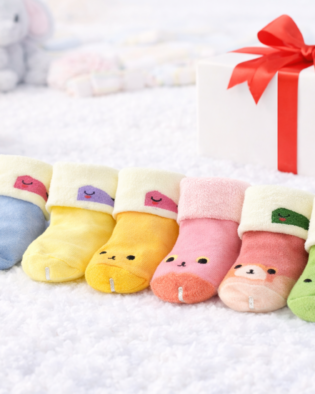 Socks for New Born Baby Unisex | Super softy & Stretchy | 0 to 12 month | Pack of 6 Pairs | Mix-Print