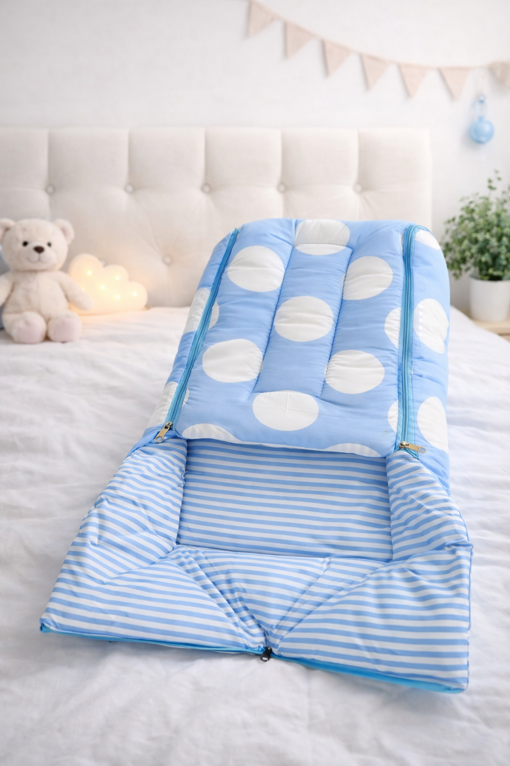 Combo in 2 in 1 | Sleeping Bag for Newborn | Portable Cotton Baby Bedding Set | Unisex Carry Nest & Baby Holder for New Born | Soft & Lightweight Infant Sleep Bag - Image 3
