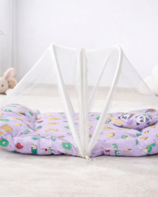Baby Bedding Set for New Born Baby, Bed Mattress with Mosquito Net & Neck Pillow, Sleeping Nest Travel, Infant Toddler Bed Set Gifts for Baby Boy & Girl 0-6 Months