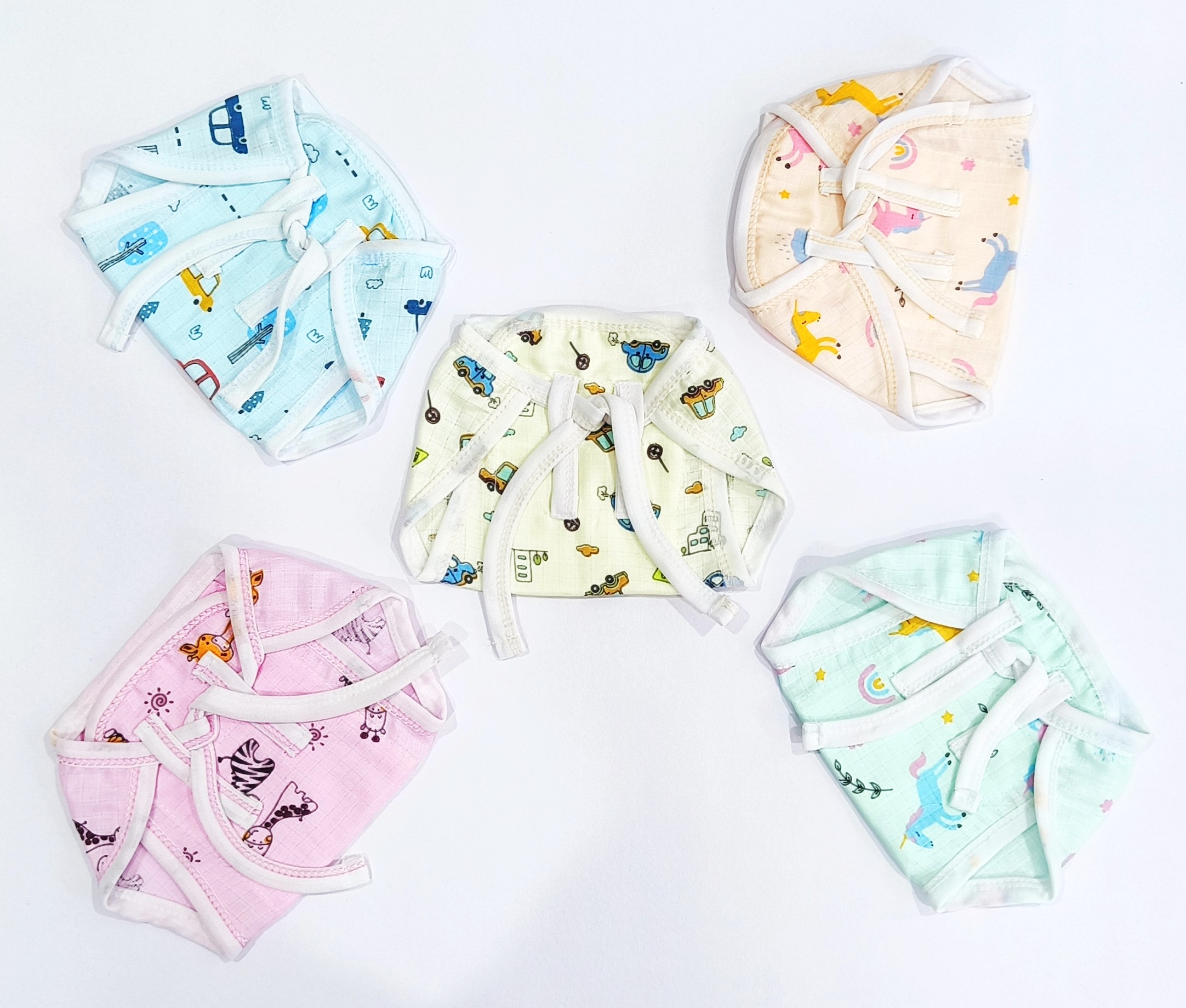 Combo 21 in 1 New Born Baby Complete Daily Items in Cotton Muslin (3-9 Months) - Image 6